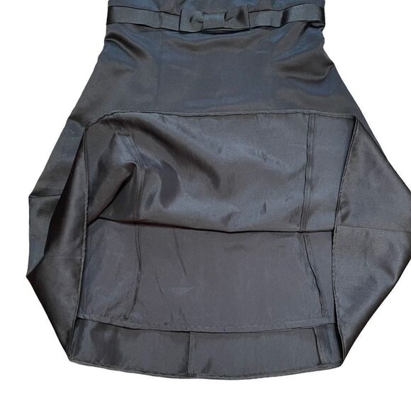 David’s Bridal Black Empire Waist With Bow Cocktail Dress Size 6 - Picture 11 of 14